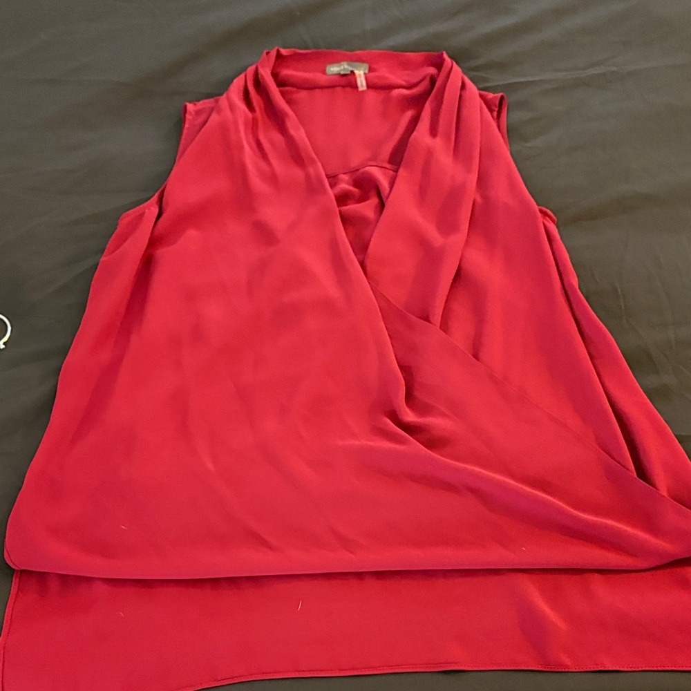 EUC Vince Camuto Deep Red/Maroon Sleeveless Blouse-S - Picture 4 of 5